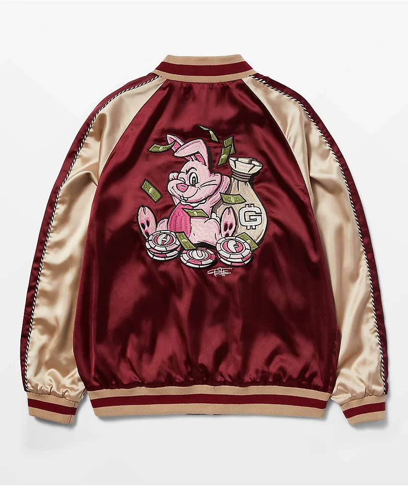 HUF x Freddie Gibbs Red & Black Reversible Souvenir Jacket