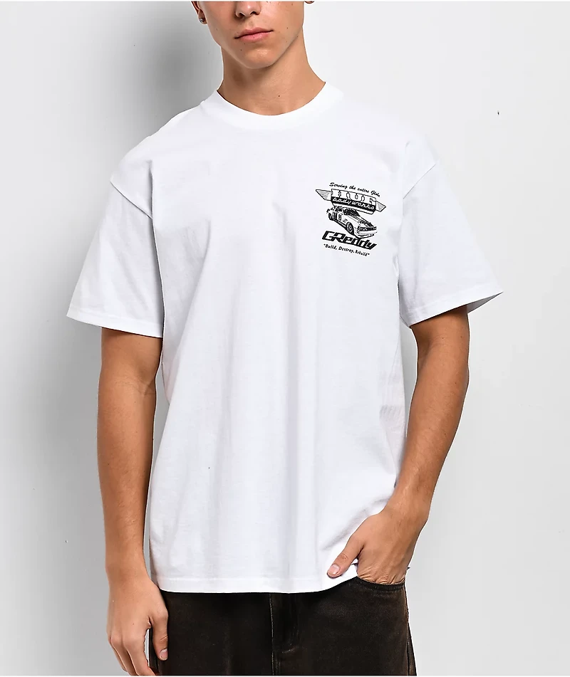HUF x GReddy Body Works White T-Shirt