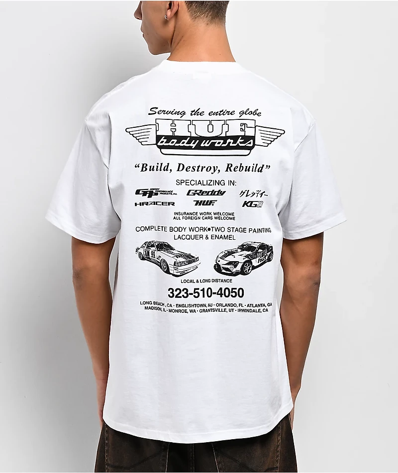 HUF x GReddy Body Works White T-Shirt