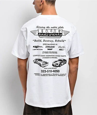 HUF x GReddy Body Works White T-Shirt