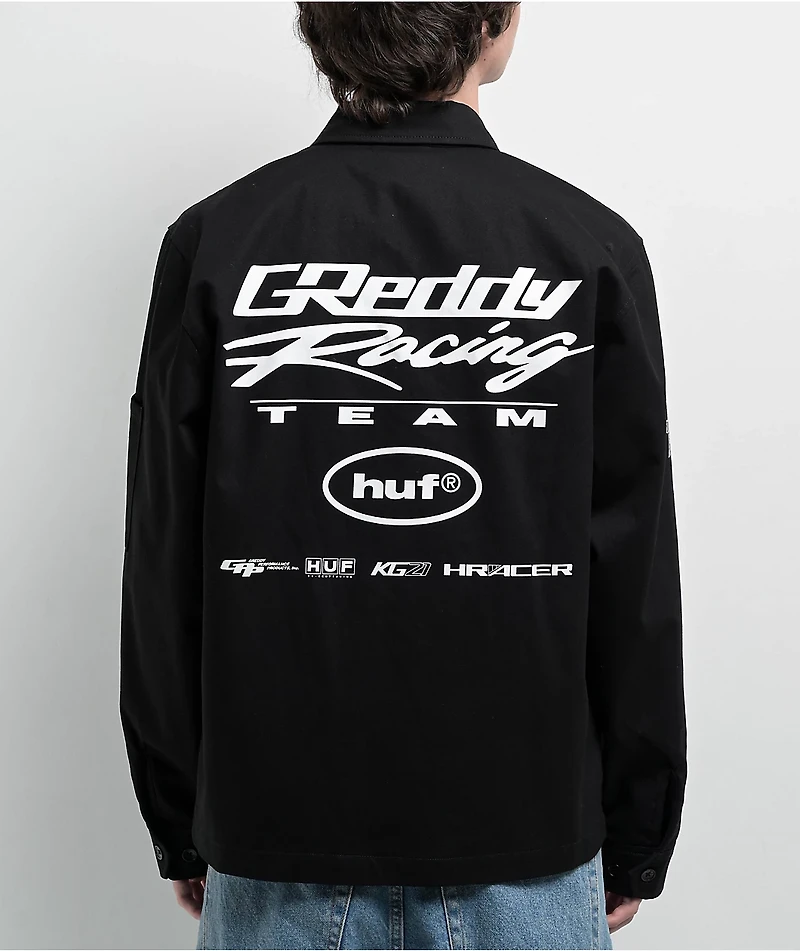 HUF x GReddy Formula Black Work Jacket