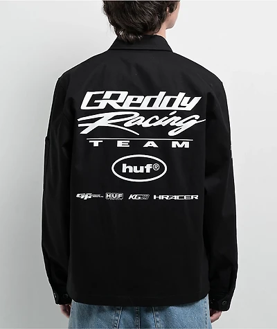 HUF x GReddy Formula Black Work Jacket