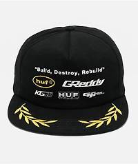 HUF x GReddy Team Black Snapback Hat
