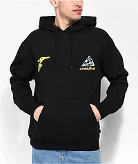 HUF x Goodyear Grand Prix TT Black Hoodie