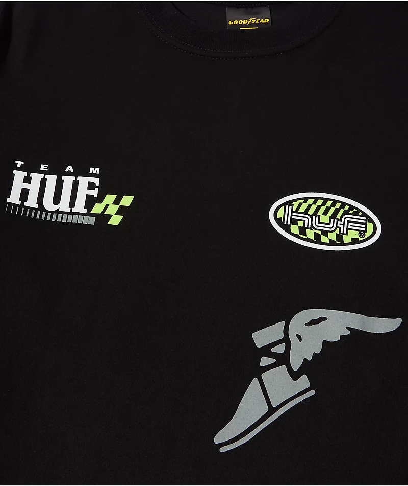 HUF x Goodyear Performance Black Long Sleeve T-Shirt