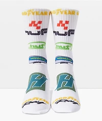 HUF x Goodyear Podium White Crew Socks