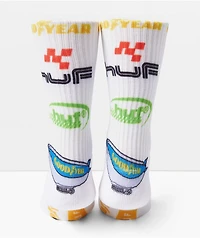 HUF x Goodyear Podium White Crew Socks