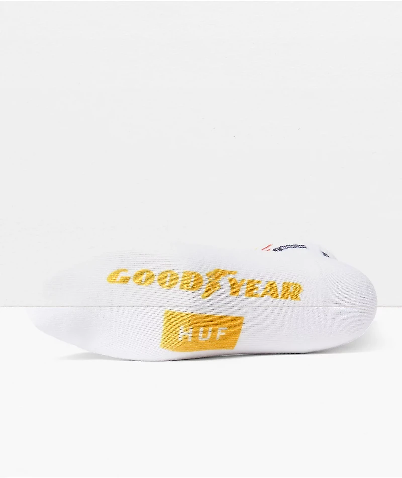 HUF x Goodyear Podium White Crew Socks