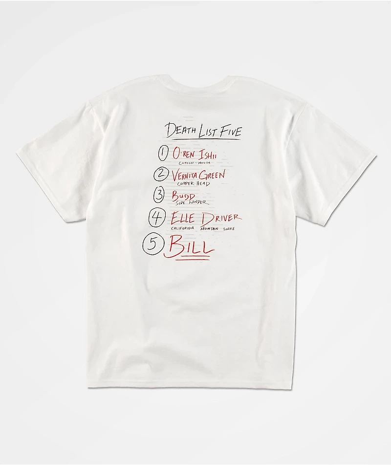 HUF x Kill Bill Death List White T-Shirt