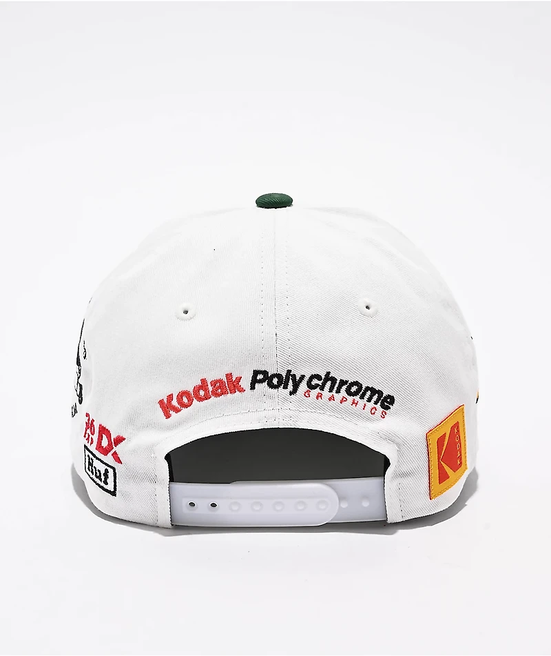 HUF x Kodak Film White & Green Snapback Hat