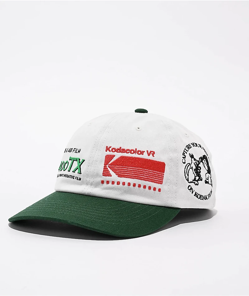 HUF x Kodak Film White & Green Snapback Hat