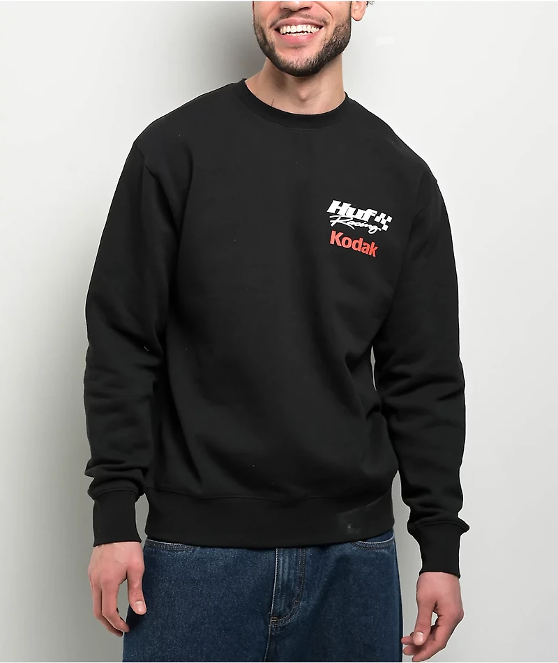 HUF x Kodak Ride The Lightning Black Crewneck Sweatshirt
