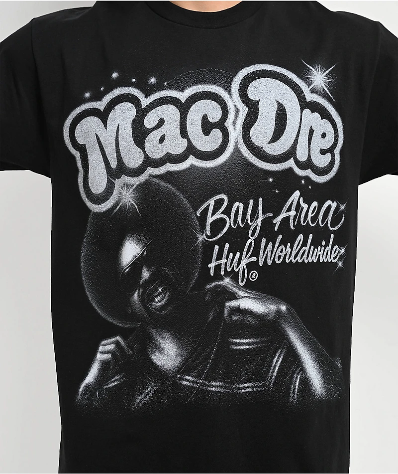 HUF x Mac Dre Airbrush Black T-Shirt