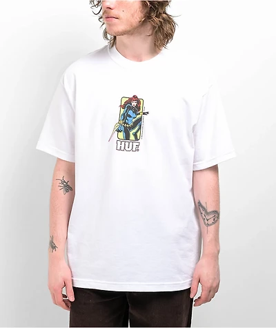 HUF x Marvel Avengers Collection Black Widow White T-Shirt