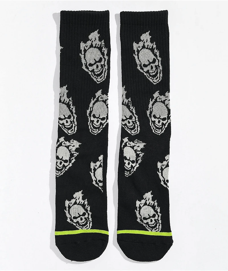 HUF x Marvel Ghost Rider Black Crew Socks