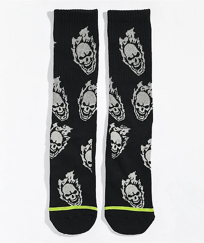 HUF x Marvel Ghost Rider Black Crew Socks