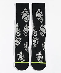 HUF x Marvel Ghost Rider Black Crew Socks