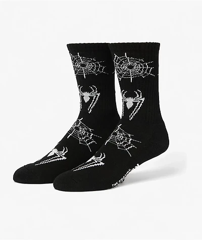 HUF x Marvel Spider-Man Black Crew Socks