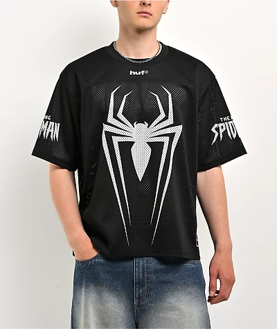 HUF x Marvel Spider-Man Black Football Jersey