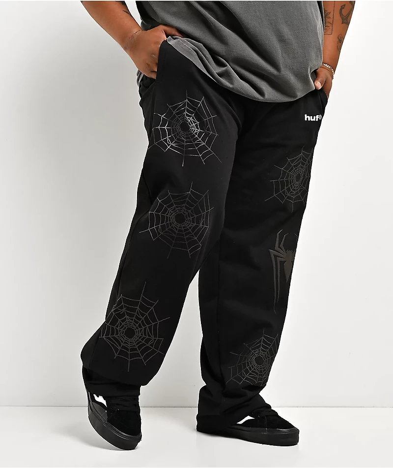 HUF x Marvel Spider-Man Black Sweatpants