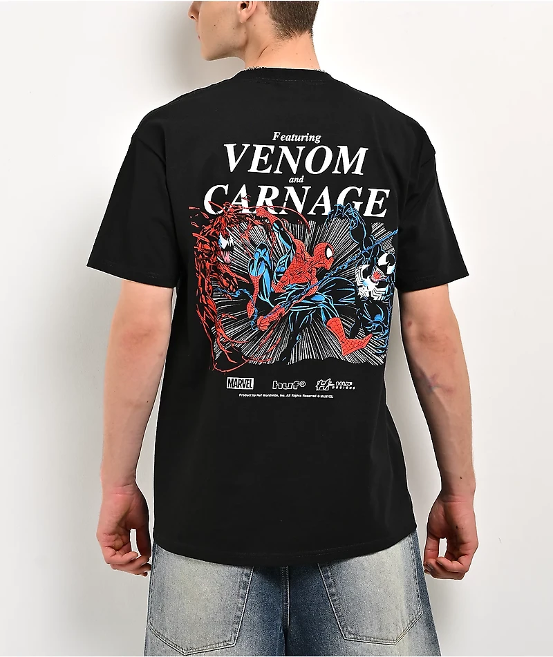 HUF x Marvel Spider-Man Max Carnage Black T-Shirt