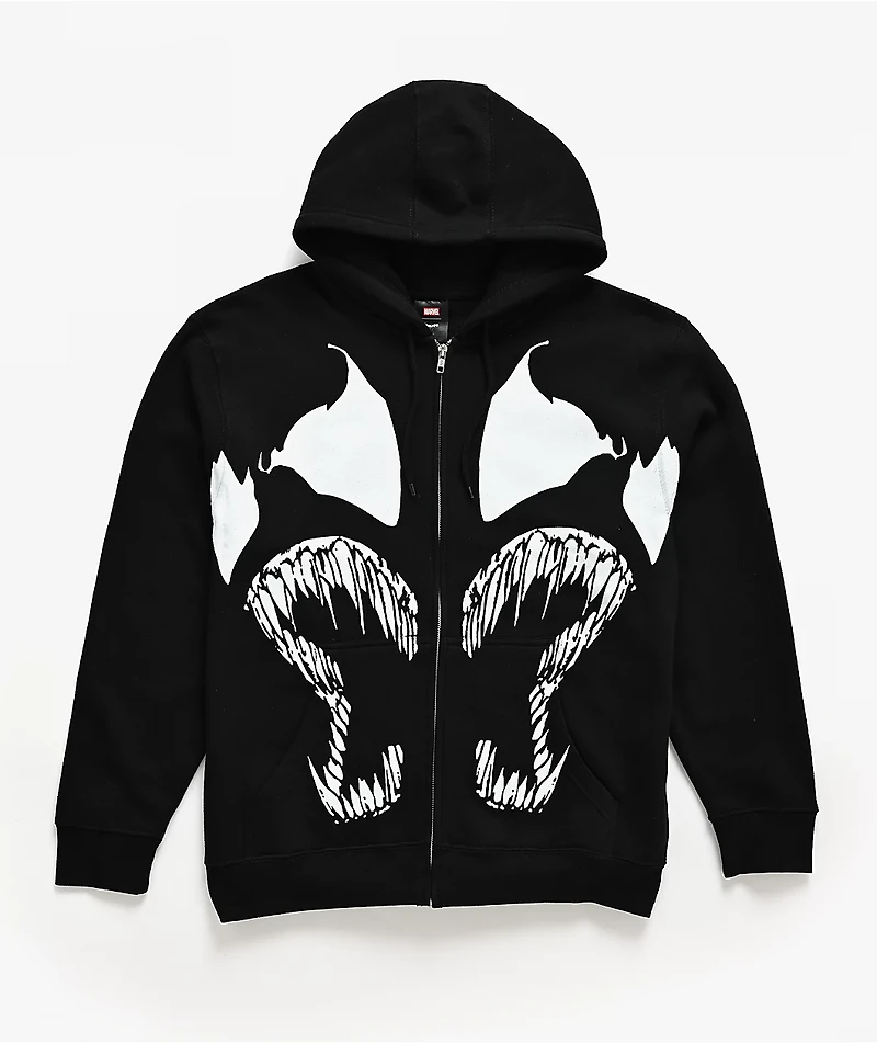 HUF x Marvel Spider-Man Symbiosis Black Zip Hoodie