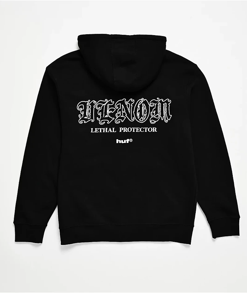 HUF x Marvel Spider-Man Symbiosis Black Zip Hoodie