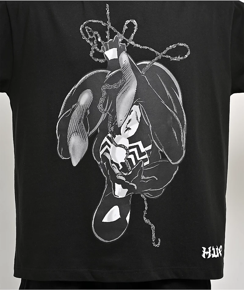 HUF x Marvel Spider-Man Upside Down Black Long Sleeve T-Shirt