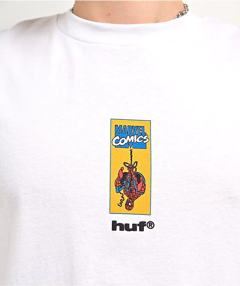 HUF x Marvel Spider-Man Upside Down White T-Shirt
