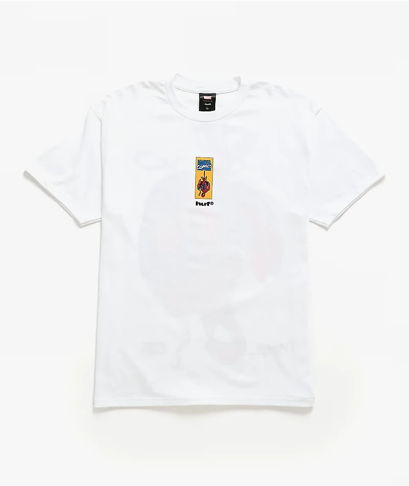 HUF x Marvel Spider-Man Upside Down White T-Shirt