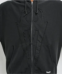HUF x Marvel Spider-Man Web Black Wash Zip Hoodie
