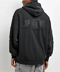HUF x Marvel Spider-Man Web Black Wash Zip Hoodie