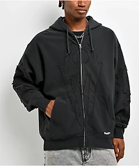 HUF x Marvel Spider-Man Web Black Wash Zip Hoodie