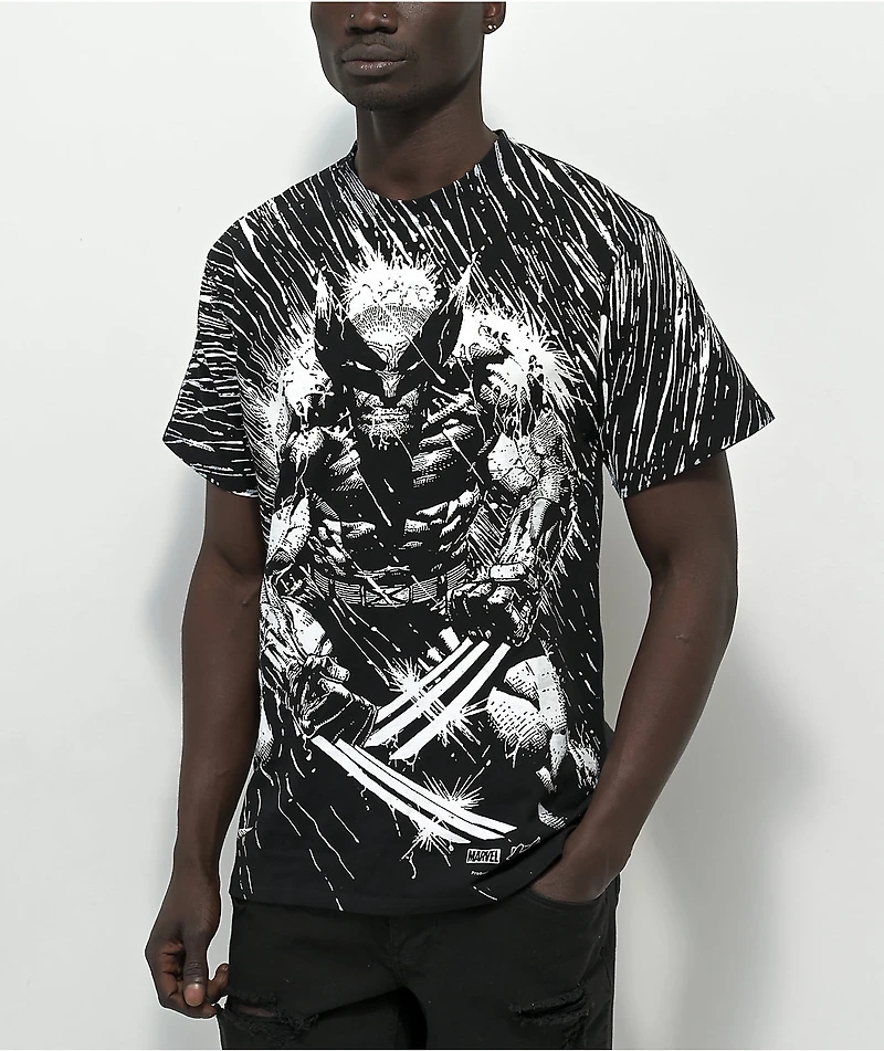 HUF x Marvel Wolverine Rain Black T-Shirt