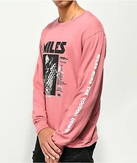 HUF x Miles Davis Voodoo Dusty Rose Washed Long Sleeve T-Shirt