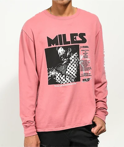 HUF x Miles Davis Voodoo Dusty Rose Washed Long Sleeve T-Shirt