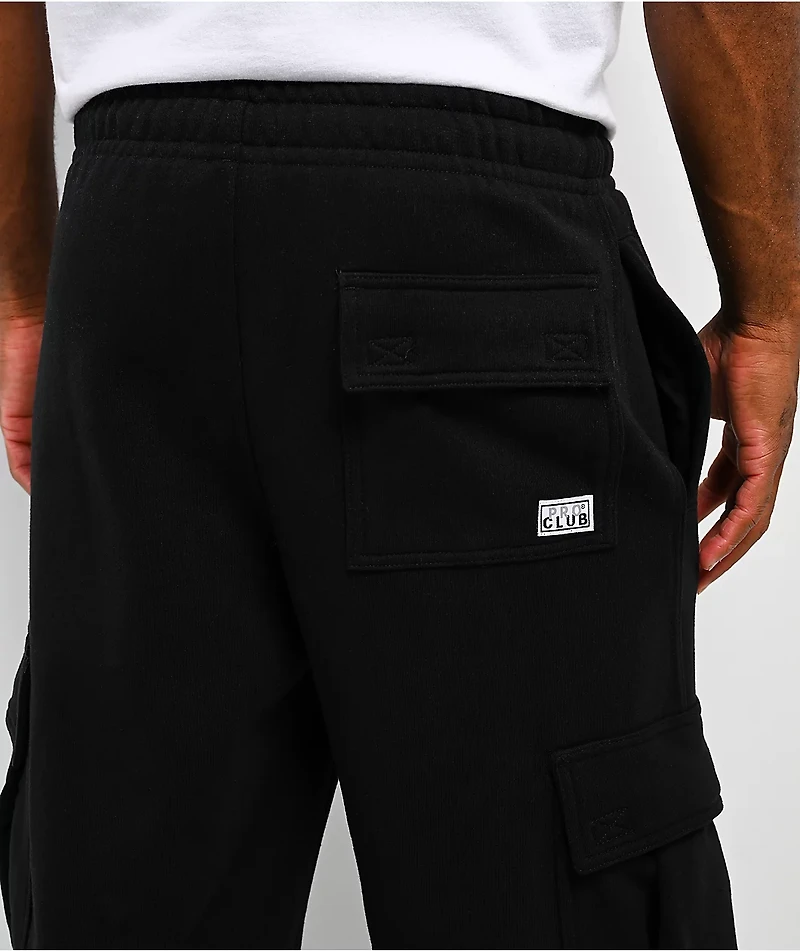 HUF x Pro Club Black Cargo Sweatpants