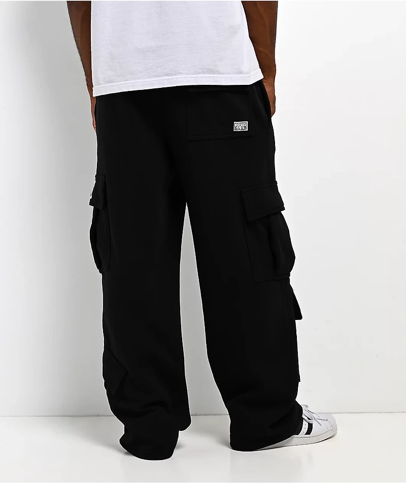HUF x Pro Club Black Cargo Sweatpants
