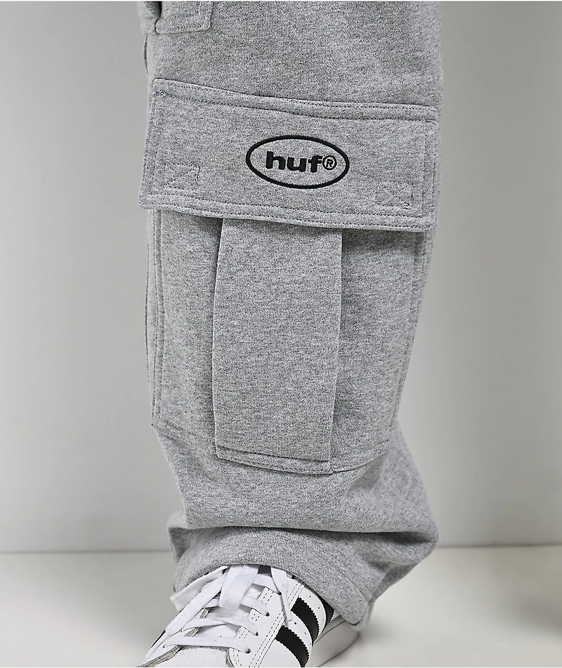 HUF x Pro Club Grey Cargo Sweatpants