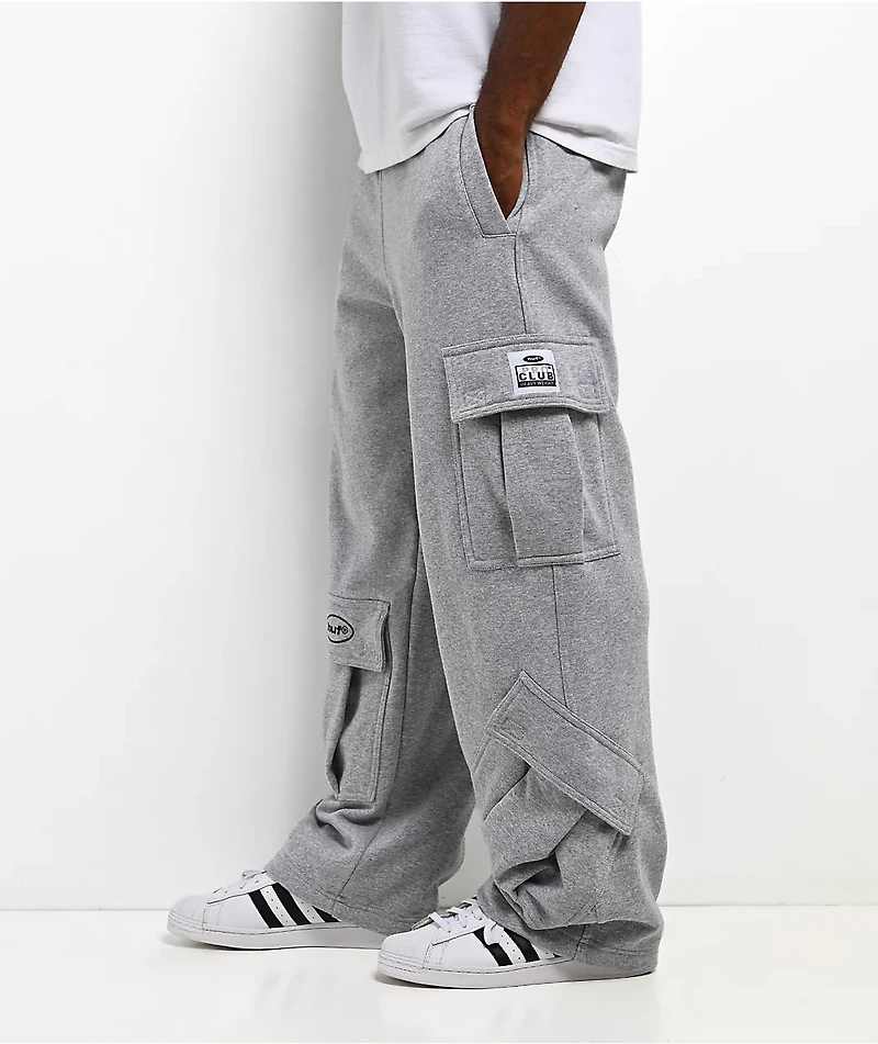 HUF x Pro Club Grey Cargo Sweatpants