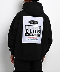 HUF x Pro Club Heavyweight Black Hoodie