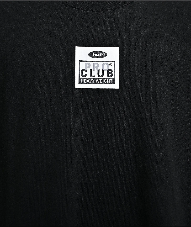 HUF x Pro Club Heavyweight Black T-Shirt