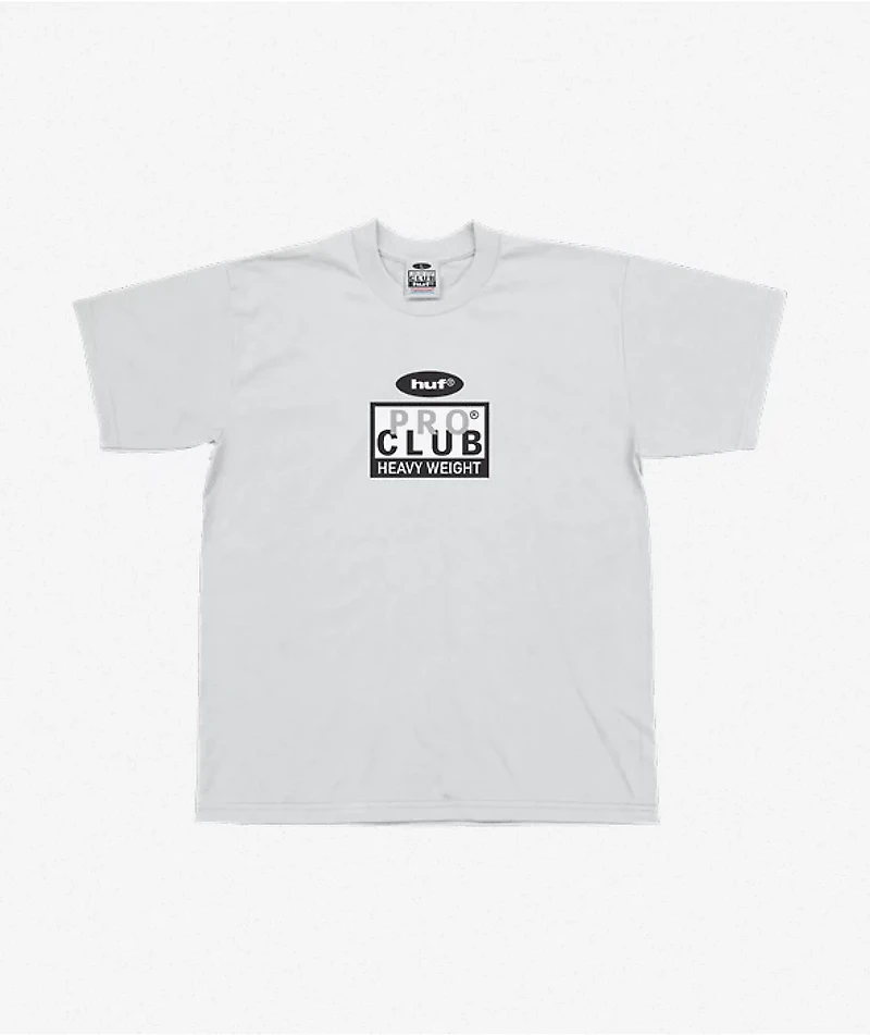 HUF x Pro Club Heavyweight White T-Shirt