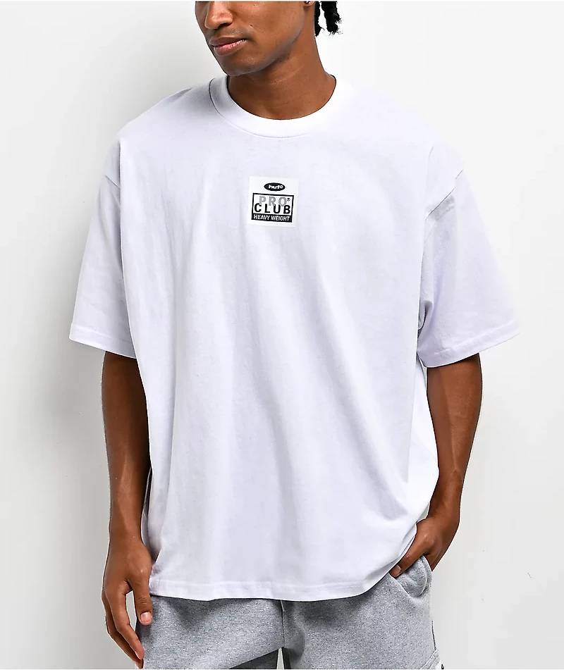 HUF x Pro Club Heavyweight White T-Shirt