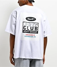 HUF x Pro Club Heavyweight White T-Shirt