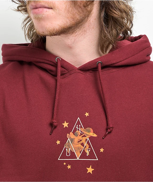 HUF x Smashing Pumpkins Infinite Star Girl Maroon Hoodie at