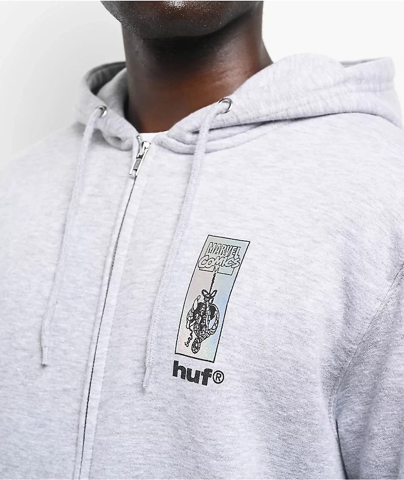 HUF x Spider-Man Arachknight Grey Zip Hoodie