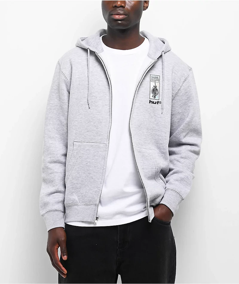 HUF x Spider-Man Arachknight Grey Zip Hoodie