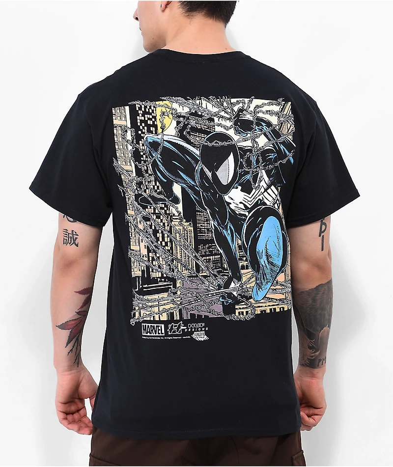 HUF x Spider-Man Hangin' Out Black T-Shirt