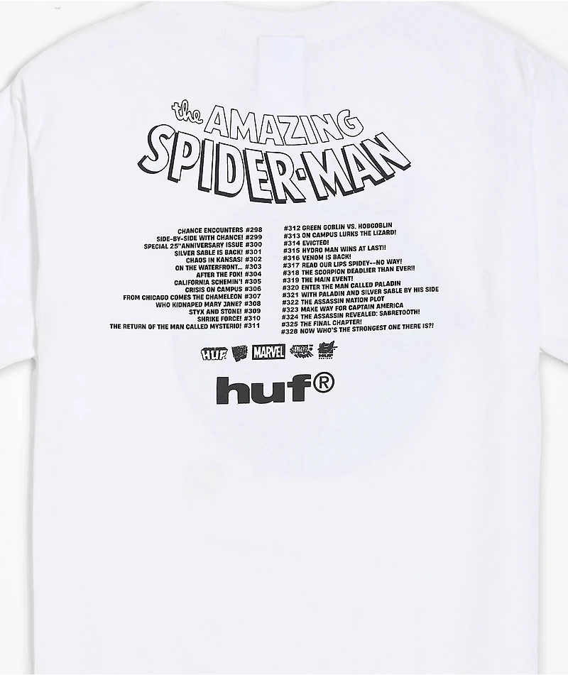 HUF x Spider-Man Kids Three Hundred White T-Shirt